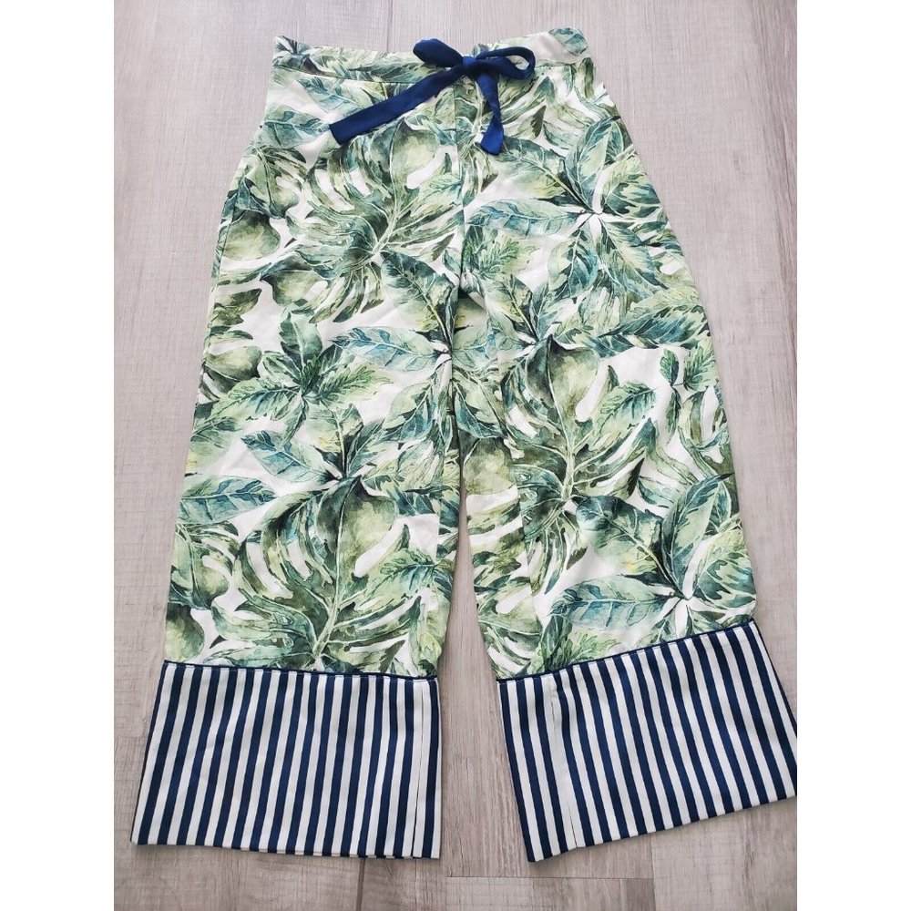 BED TO BRUNCH XS Floral /stripes Print Pajamas Pants only